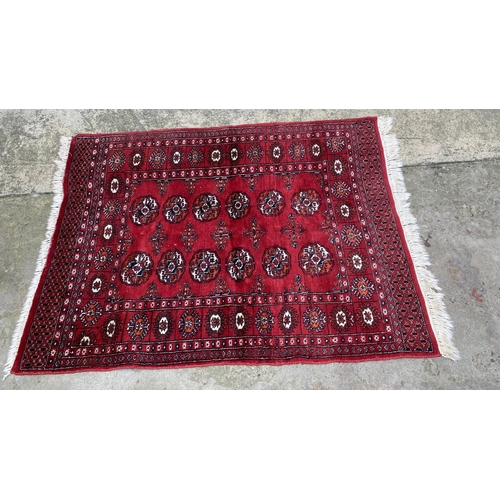 197 - Antique Persian Hand Made Boukhara Carpet (130 x 92cm)