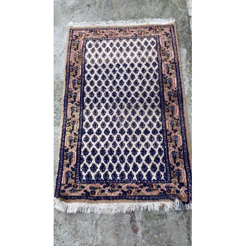 198 - Vintage Persian Hand Made Carpet (A/F - 95 x 60cm)
