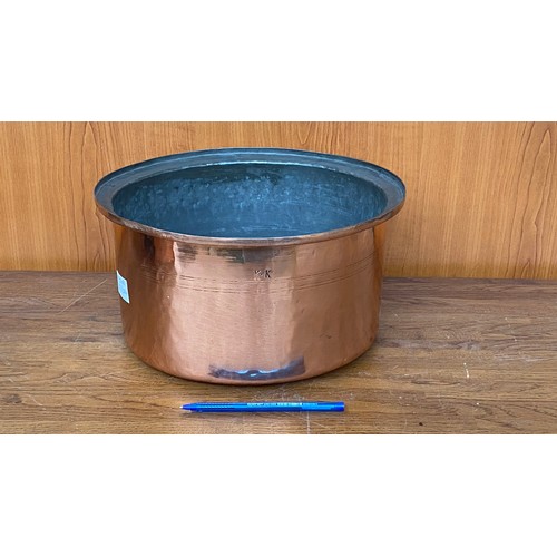 215 - Vintage Copper Cooking Pot (30cm Diameter, 15cm H.)