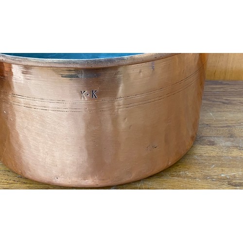 215 - Vintage Copper Cooking Pot (30cm Diameter, 15cm H.)