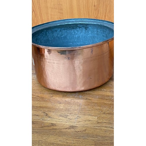 215 - Vintage Copper Cooking Pot (30cm Diameter, 15cm H.)
