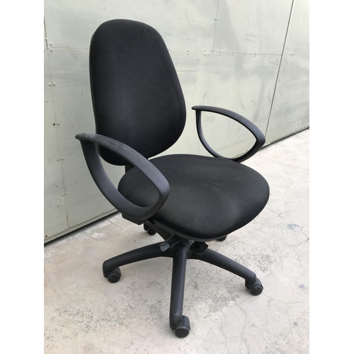 234 - Office Black Swivel Chair on Castors