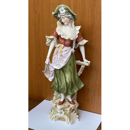 235 - Antique Ceramic Lady Figurine (44cm H.)