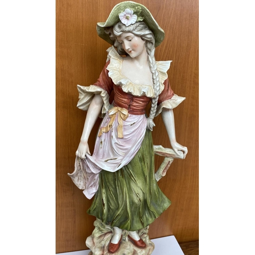 235 - Antique Ceramic Lady Figurine (44cm H.)