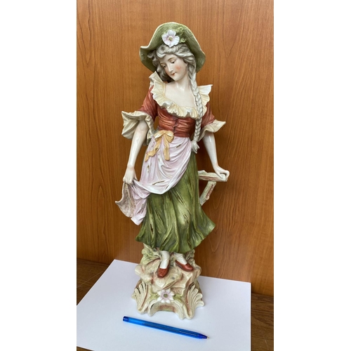 235 - Antique Ceramic Lady Figurine (44cm H.)