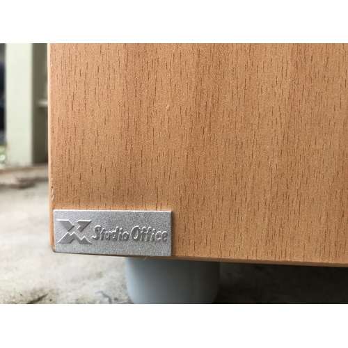 114 - 'Studio Office' 2-Piece Bookcase with Bottom Cabinet - Code N/A (94 W. x 40 D. x 210cm H.)