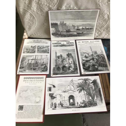 456 - x6 Old Cyprus Gravure Reprints