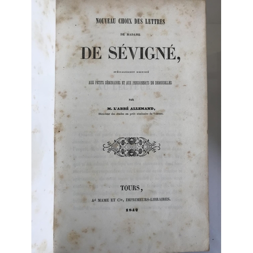 472 - Antique 1842 French Book 'Choix Des Lettres De Madame De Sevigne'