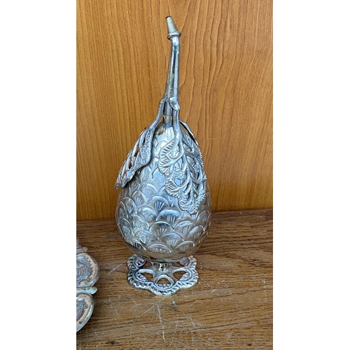 428 - Silver Plated 930 Weddings Incense Burners Set