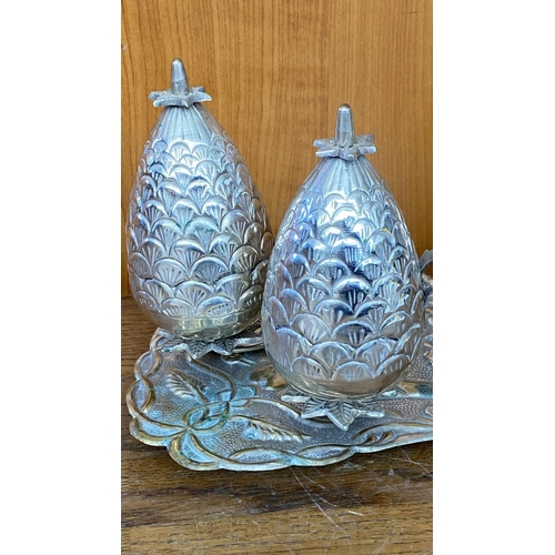 428 - Silver Plated 930 Weddings Incense Burners Set