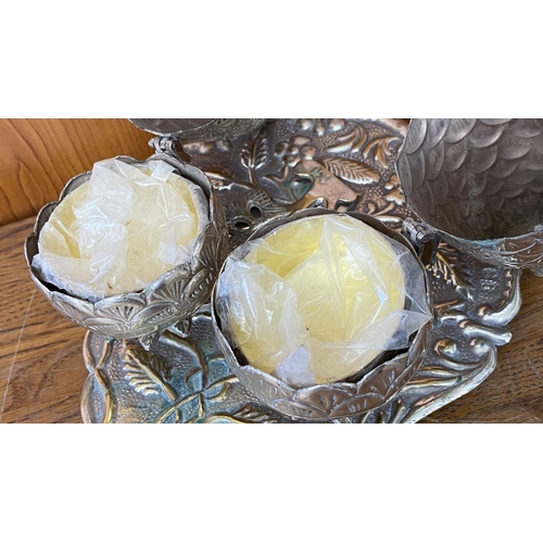 428 - Silver Plated 930 Weddings Incense Burners Set