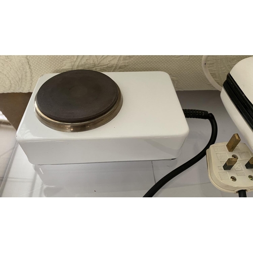 433 - Tefal Croc Sandwich Toaster Together with Small Portable Electric Hot Plate
