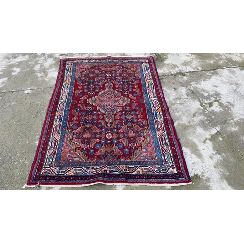 541 - Antique 'Hamadon' Hand Made Persian Carpet (163 x 113cm)