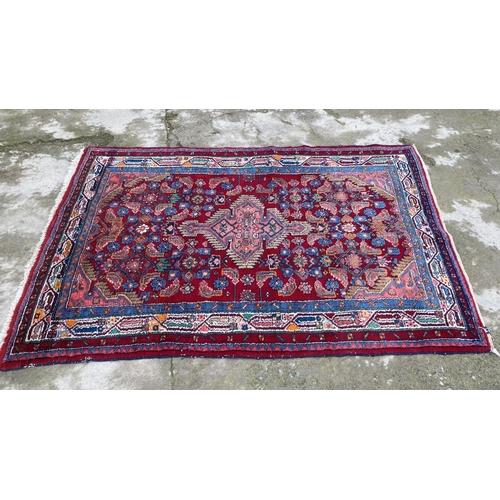 541 - Antique 'Hamadon' Hand Made Persian Carpet (163 x 113cm)