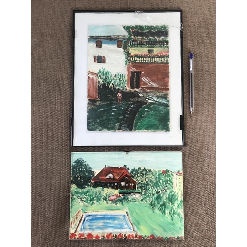 553 - x2 Small Oil Paintings Signed