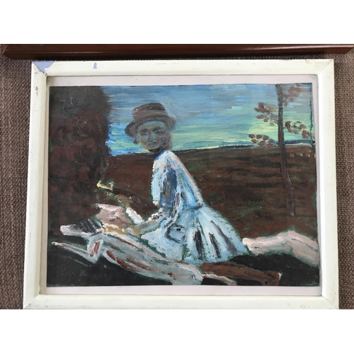 554 - x2 Small Oil Paintings Signed