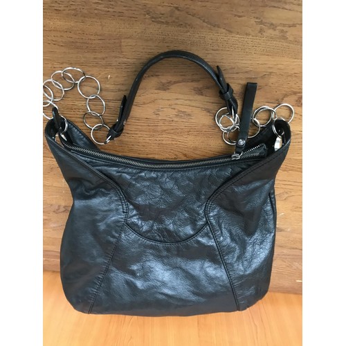 556 - Ecco Ladies Black Leather Bag