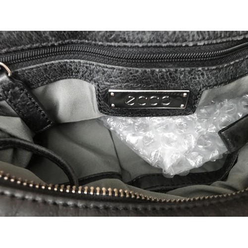 556 - Ecco Ladies Black Leather Bag