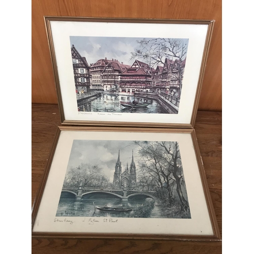 557 - x4 Vintage Strasbourg France Framed Prints