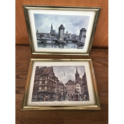 557 - x4 Vintage Strasbourg France Framed Prints