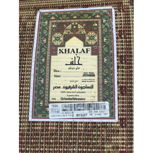 561 - x2 Khalaf Small Oriental Carpets (60 x 110cm)