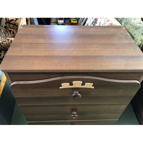 594 - MIBB Child's Bedroom Wooden Chest of 3 Drawers (74 W. x 45 D. x 89cm H.)
