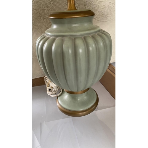 193 - Classic Ginger Jar Shaped Green Table Lamp (46cm H.)