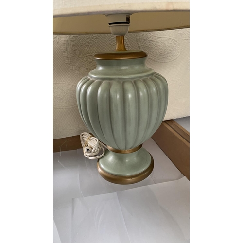 193 - Classic Ginger Jar Shaped Green Table Lamp (46cm H.)