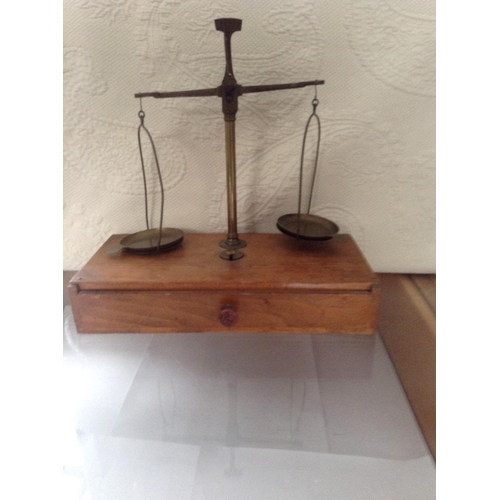 249 - Antique Pharmaceutical Balance Scale with Set of Weights