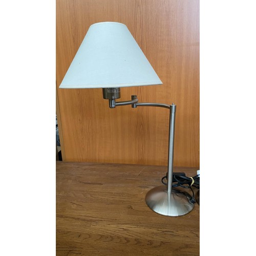 73 - x2 Chrome Swing Arm Table Lamps