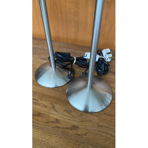 73 - x2 Chrome Swing Arm Table Lamps