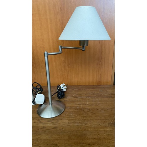 73 - x2 Chrome Swing Arm Table Lamps