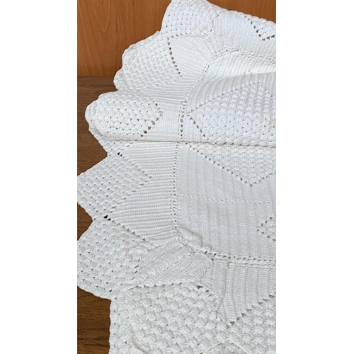 294 - Hand Crocheted Cypriot Bedcover (206 x 166cm)