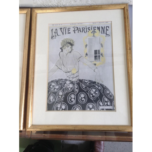 245 - x2 'La Vie Parisienne' 1920's Prints Themed Life in Paris (37 x 46cm/each)