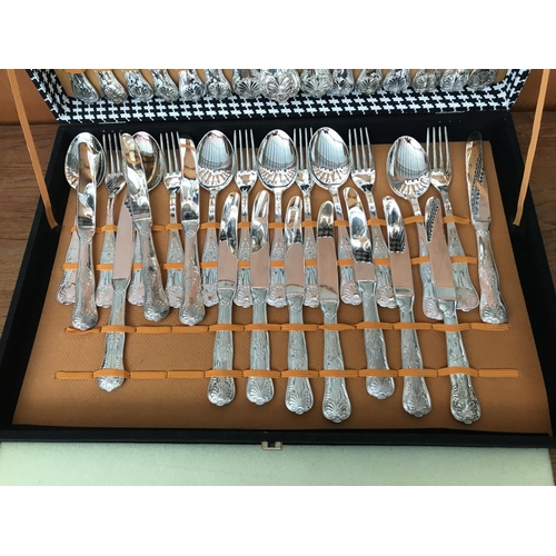 165 - Vintage Silver Plated Cutlery Set Marked A.P., in Box (Unused)