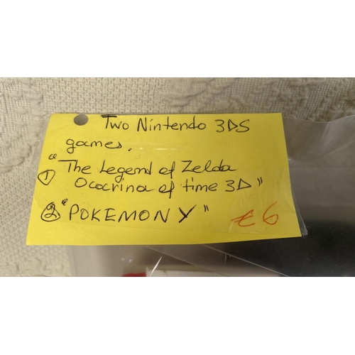 228 - x2 Nintendo 3DS Games, 'The Legend of Zelda, Ocanina of Time 3D and 'Pokemon Y'