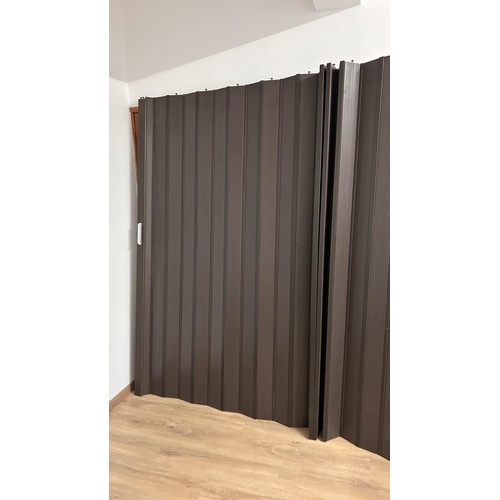 647 - Folding Door Colour Wenge with Magnet 1 x 311 H x 220cm W. (Unused - Complete)