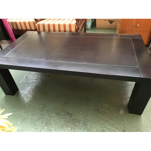 656 - Large Dark Wood Coffee Table (130 W. x 70 D. x 40cm H.)