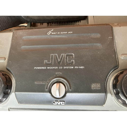 122 - JVC Powered Woofer CD System RV-NB1 Boom Box