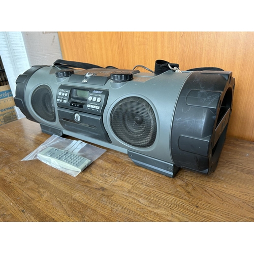 122 - JVC Powered Woofer CD System RV-NB1 Boom Box