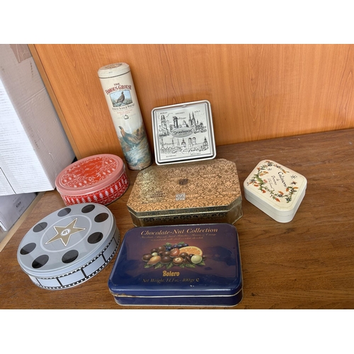 585 - Collection of 6 Tin Boxes and Other