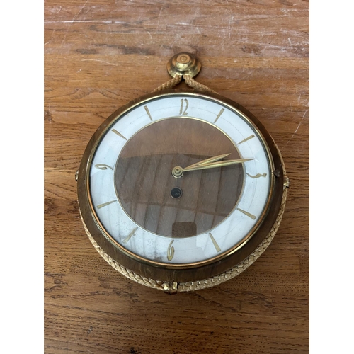 63 - Vintage Wind Up Mechanical Clock (No Key - Untested)