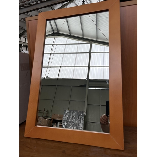 106 - Wood Framed Rectangular Wall Mirror (50 x 75cm)