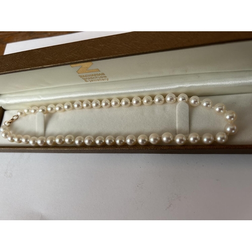 241 - Sea Pearl Necklace with 14k Gold Clasp