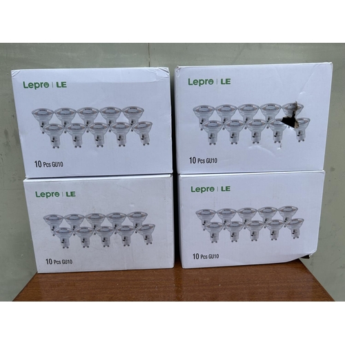 503 - Lepro Gu10 Led Bulbs (Spotlights) Warm White 2700K AW (x4 Boxes of 10/each)