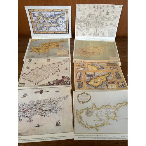 591 - Collection of 8 Copies of Vintage Cyprus Maps