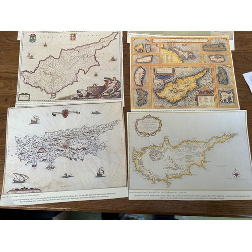 591 - Collection of 8 Copies of Vintage Cyprus Maps