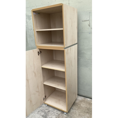 105 - Gautier France Wooden 3-Shelve Cabinet with Top Bookcase