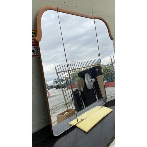 128 - Vintage Trifold Dressing Table Mirror (99 W. x 102cm H.)