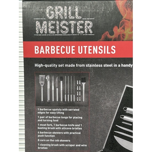 1 - Grill Meissen 18-Piece High Quality Stainless Steel Barbecue Utensils in Box (Unused, Box Sealed)
